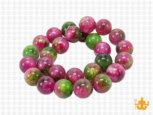 10mm Watermelon Jade Round Beads 15.5" natural [10b94]