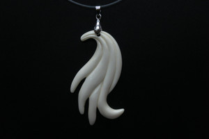36x60mm Buffalo Bone Designer Bead Pendant [z5572]