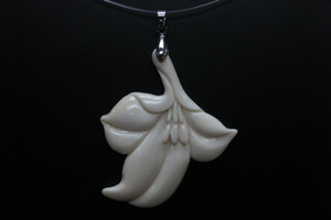 48x58mm Buffalo Bone flower Designer Bead Pendant [z5631]
