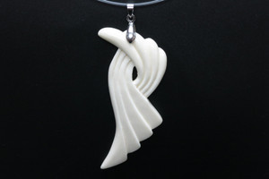 30x68mm Buffalo Bone Designer Bead Pendant [z5657]