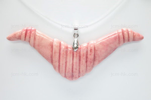 95x25mm Buffalo Bone Designer Bead Pendant, Natural Dyed [z7338]