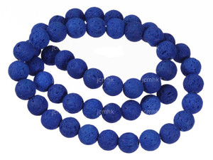 10mm Volcano Lapis Lava Round Beads 15.5" dyed [10kl]