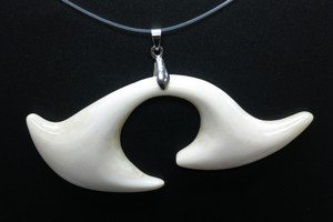 85x38mm Buffalo Bone Designer Bead Pendant [z5510]