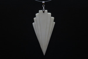 40x90mm Buffalo Bone Designer Bead Pendant [z5546]