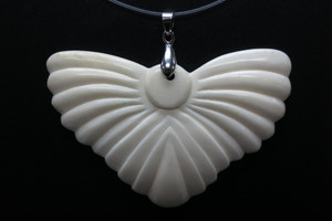 68x52mm Buffalo Bone Designer Bead Pendant [z5550]