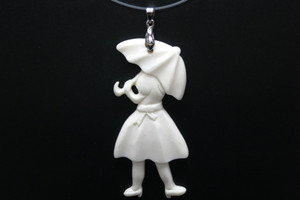 32x72mm Buffalo Bone Beauty Designer Bead Pendant [z5569]