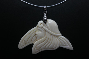 58x38mm Buffalo Bone Beauty Designer Bead Pendant [z5736]