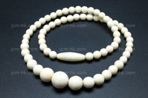 6-12mm Buffalo Bone Necklace 18" [z7626]
