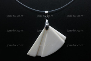 40x38mm Buffalo Bone Carved Designer Bead Pendant [z7041]