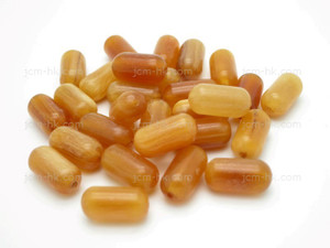 6x9mm Amber Horn Caspule Beads 52pcs. [z2067]