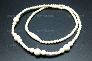 4-12mm Buffalo Bone Necklace 18" [z7628]