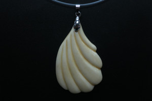 30x50mm Buffalo Bone Carved Designer Bead Pendant [z5398]
