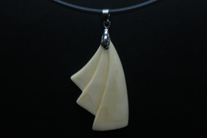 25x45mm Buffalo Bone Carved Designer Bead Pendant [z5432]