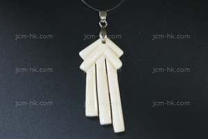 20x48mm Buffalo Bone Dangling Designer Bead Pendant [z7144]