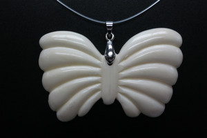 60x38mm Buffalo Bone Designer Bead Pendant [z8297]