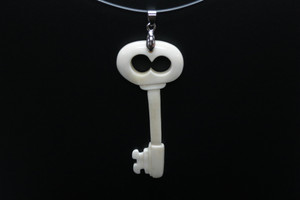 32x75mm Buffalo Bone Key Designer Bead Pendant [z5440]