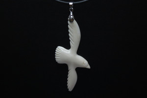 35x70mm Buffalo Bone Seagull Designer Bead Pendant [z5576]