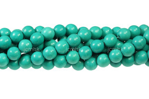 10mm Sea Green Magnesite Round Beads 15.5" [10tm]