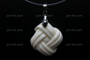 26x28mm Buffalo Bone Carved Designer Bead Pendant [z7017]