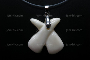 28x28mm Buffalo Bone Tusk Designer Bead Pendant [z7032]