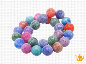 10mm Mix Spider Agate Round Beads 15.5" dyed [10f31x]