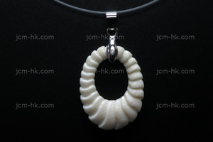 25x32mm Buffalo Bone Carved Designer Bead Pendant [z7118]