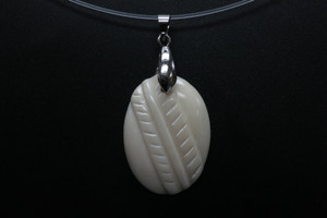 22x30mm Buffalo Bone Designer Bead Pendant [z8306]