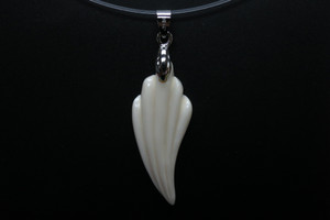 18x42mm Buffalo Bone Designer Bead Pendant [z8378]