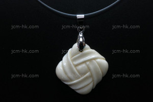 38X38mm Buffalo Bone Carved Designer Bead Pendant [z1287]