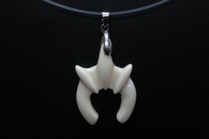 25x35mm Buffalo Bone Carved Designer Bead Pendant [z5486]
