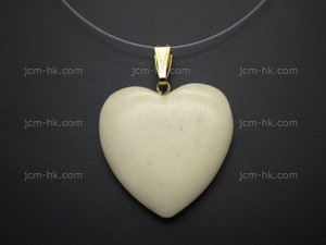 30mm Buffalo Bone heart Designer Bead Pendant [z5637]