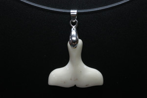 25x22mm Buffalo Bone Whale Designer Bead Pendant [z5691]
