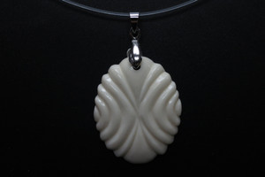 28x35mm Buffalo Bone Designer Bead Pendant [z5720]