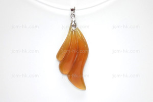 25x50mm Amber Horn Designer Bead Pendant [z5774]