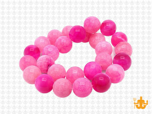 10mm Pink Spider Agate Round Beads 15.5" dyed [10f31f]
