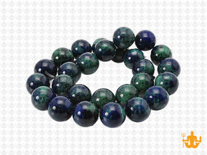 10mm Azurite Malachite Round Beads 15.5" natural dyed [10r66]