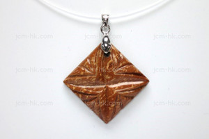35x35mm Wood Designer Bead Pendant [z7178]
