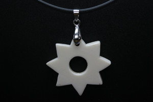 32x32mm Buffalo Bone Star Designer Bead Pendant [z5641]