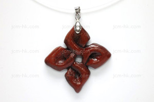 40x40mm Wood Designer Bead Pendant [z7210]
