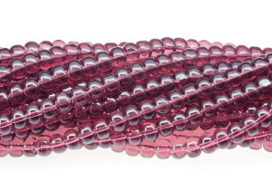 6mm Amethyst Abacus Beads 15.5" synthetic [u75a6]