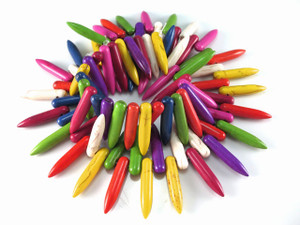 25x5mm Mix Magnesite Egyptian Stick Beads 14pcs per set [t430x]