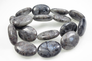 18x25mm Black Labradorite Oval Beads 15.5" natural [w440]