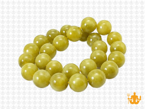 10mm Lemon Agate Round Beads 15.5" dyed [10b82]
