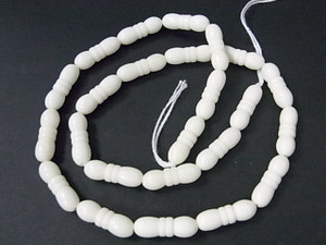 6x18mm Buffalo Bone Carved Beads 15.5" [e1404]