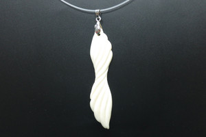 15x75mm Buffalo Bone Designer Bead Pendant [z8362]