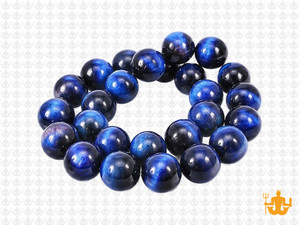 10mm Lapis Tiger Eye Round Beads 15.5" dyed [10g3l]