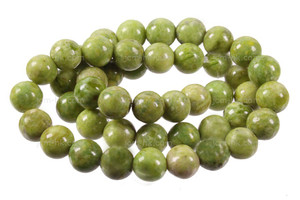 10mm Peridot Sesame Agate Round Beads 15.5" dyed [10g4n]
