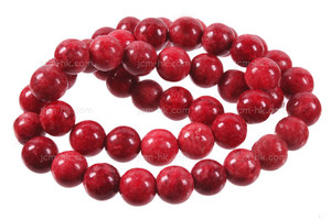 10mm Red Sesame Agate Round Beads 15.5" dyed [10g4r]