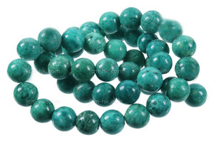 10mm Turquoise Sesame Agate Round Beads 15.5" dyed [10g4t]