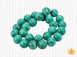 10mm Turquoise Sesame Agate Round Beads 15.5" dyed [10g4t]